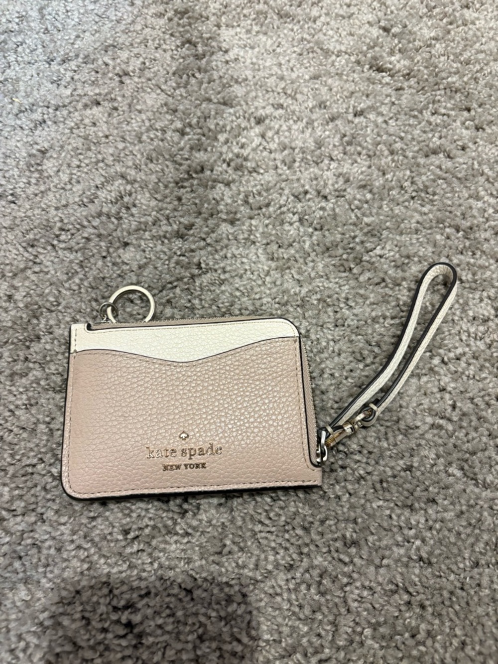kate spade New York Two-Tone Pink Leather Wristlet Card Holder